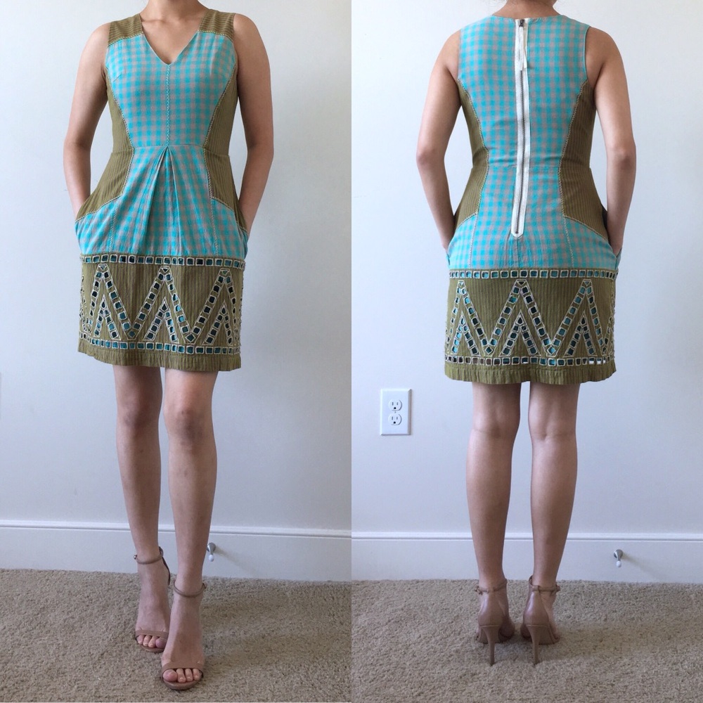 Anthropologie | Gingham Garden Party Dress